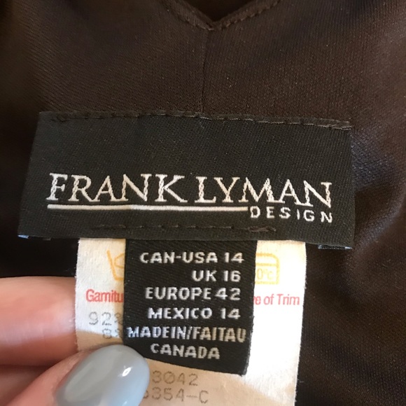 Frank Lyman Chocolate Brown Stretchy Dress - Picture 11 of 12